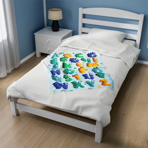 Monster Alphabet Plush Blanket - Image 4