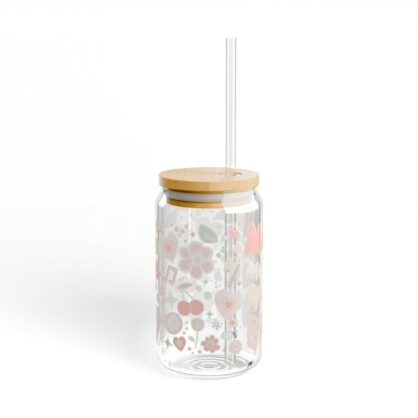 Mama, Mommy, Mom, Bruh Glass with Lid and Straw - Image 3