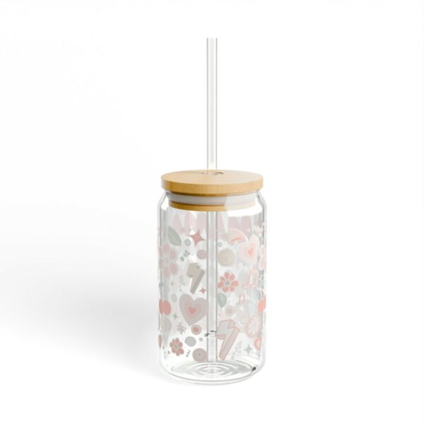 Mama, Mommy, Mom, Bruh Glass with Lid and Straw - Image 4